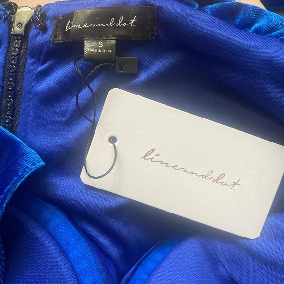 NWT Line & Dot Du Jour Crop Top in Sapphire, size S & L. - Picture 10 of 10